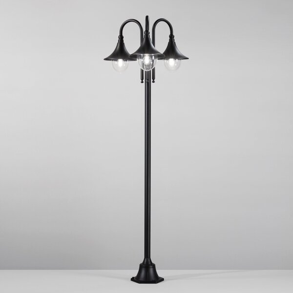 FAN LANT-PAVIA-P3 Sloupkové svítidlo PALO PAVIA černá, 3xE27, IP44, 190 x 56 cm - FANEUROPE