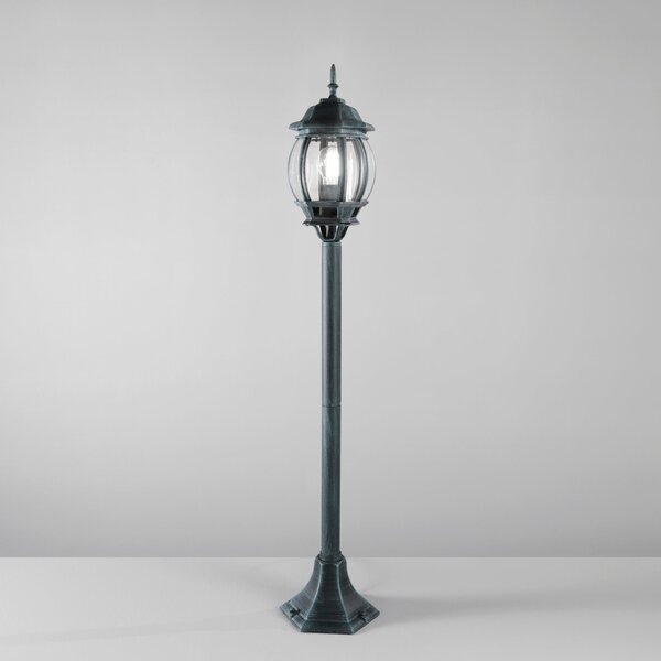 FAN LANT-SANTIAGO/P1 Sloupkové svítidlo PALETTO SANTIAGO černá/zelená, 1xE27, IP44, 110,3 x 21 cm - FANEUROPE