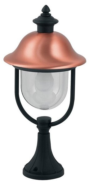 FAN LANT-VENEZIA-L1 Venkovní svítidlo LUME VENEZIA černá/měď, 1xE27, IP44, 25 x 53,8 cm - FANEUROPE