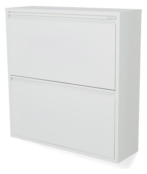 Bílý kovový výklopný botník 75x77,5x22,5 cm Billy – Spinder Design