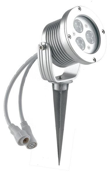 FAN LED-IRIDE-9P-BCO Venkovní reflektor IRIDE DC12/24V stříbrná, hliník, 9x1 W, 6000 K, stmívatelné, IP65, 13,8 x 9,9 cm - FANEUROPE