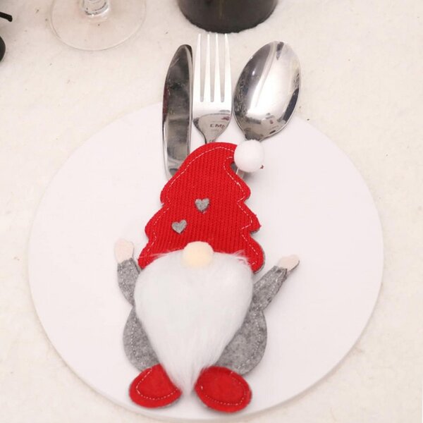 Pouzdro na příbory SANTA GNOME červené, 1 ks