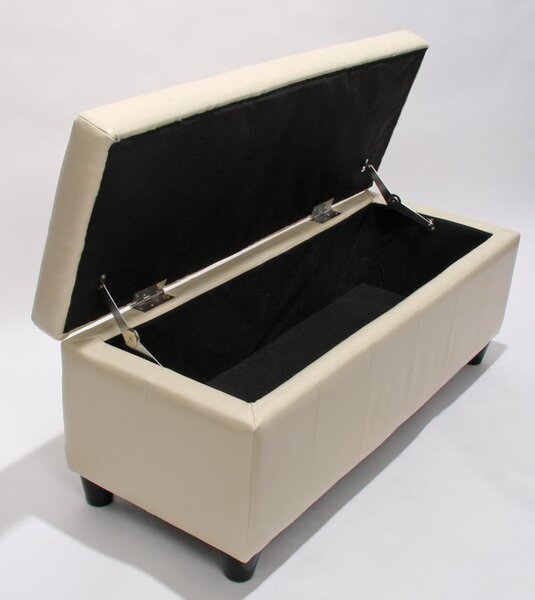 Skladovací lavice Krien 112 x 45 x 45cm - Krémová