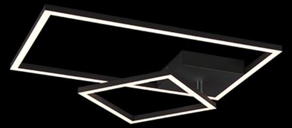 Trio R62642432 LED stropní svítidlo Padella 1x25W | 3000lm | 4000K - stmívatelné, nastavitelné, Dimmer Switch, matná černá