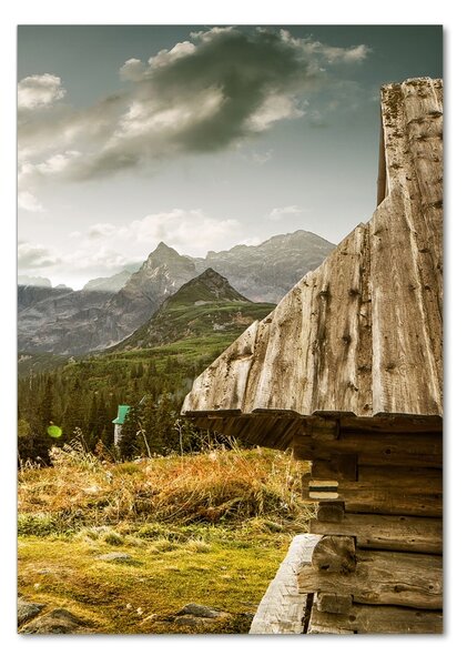 Vertikální Fotoobraz na skle Západ slunce Tatry osv-93028328