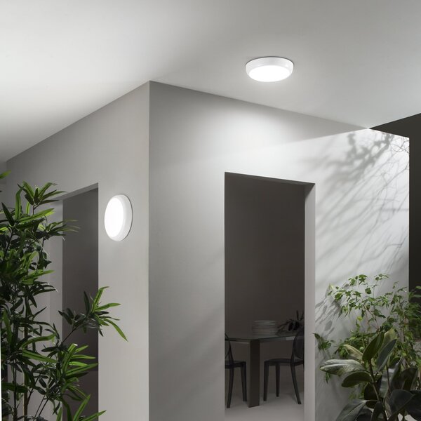 FAN LED-HUBLOT-SENS Stropní nouzové LED svítidlo 18 W, 1800 lm, CCT, IP65, se senzorem, 32 x 7,2 cm - FANEUROPE