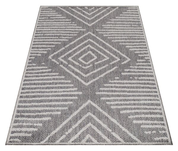 Ayyildiz, Kusový koberec Aruba 4902 grey – na ven i na doma, 60x100, šedá, chodba / předsíň