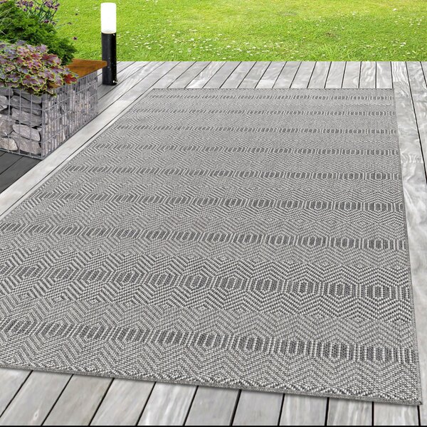 Ayyildiz, Kusový koberec Aruba 4903 grey – na ven i na doma, 60x100, šedá, chodba / předsíň