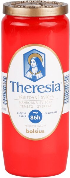 Theresia kompozitní svíčka 230g ~3,5dne červená