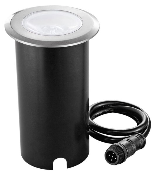 FAN LED-RUNNER-Q8-24V Venkovní svítidlo pochozí LED RUNNER DC 24 V hranaté nikl hliník 10 W 1020 lm RGBW IP67 7,5x8,5 cm - FANEUROPE