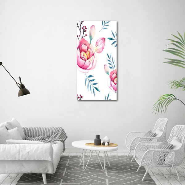Vertikální Moderní obraz canvas na rámu Pivoňka ocv-94208415