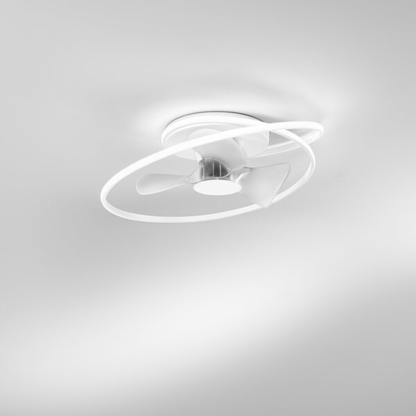 FAN LED-STORM-BCO Stropní svítidlo s ventilátorem LED VENTILATORE 55 W CCT 7450 lm bílá pr.77x22 cm - FANEUROPE