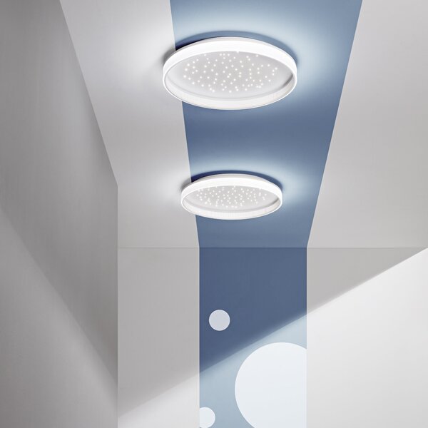 FAN LED-WISH-R40 Stropní svítidlo LED WISH bílá 50W 5500lm CCT+DIMM dálk. ovladač 40x9 cm - FANEUROPE