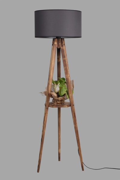 Opviq Stojací lampa Sehbali IV 153 cm hnědá/šedá