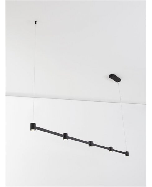 Nova Luce Závěsné svítidlo PUIZE LED 30W 230V 2755lm 3000K černé 156cm