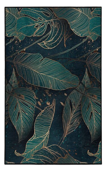 Pratelný koberec v petrolejové barvě 160x230 cm Midnight Jungle – Mila Home