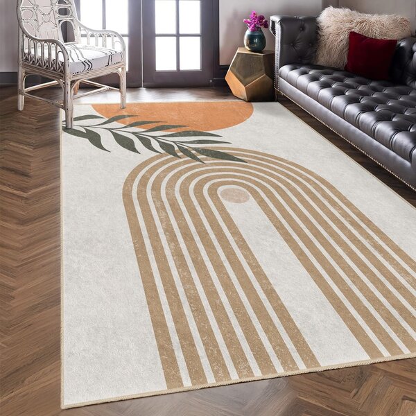Krémový pratelný koberec 80x150 cm Dot Arch – Mila Home
