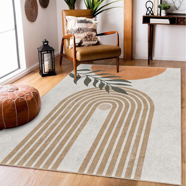 Krémový pratelný koberec 80x150 cm Dot Arch – Mila Home
