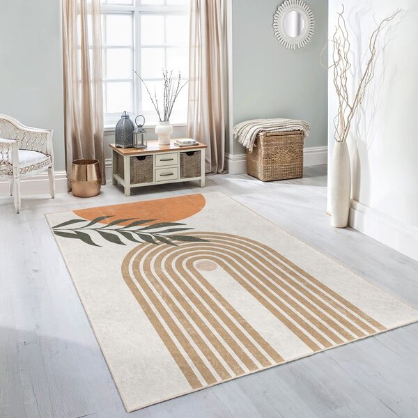 Krémový pratelný koberec 80x150 cm Dot Arch – Mila Home