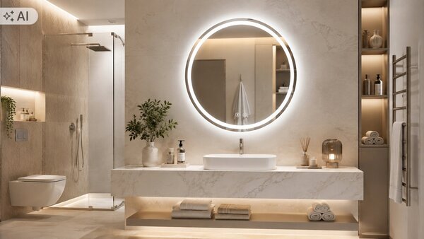 LED zrcadlo kulaté 60 cm