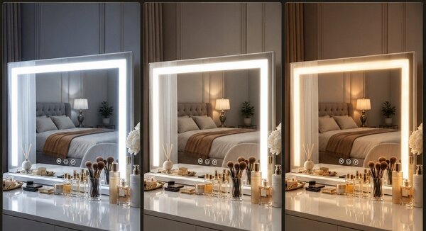 LED zrcadlo 58 × 46 cm
