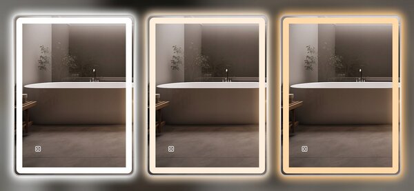 LED zrcadlo 60x80 cm