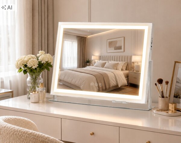 LED zrcadlo 58 × 46 cm