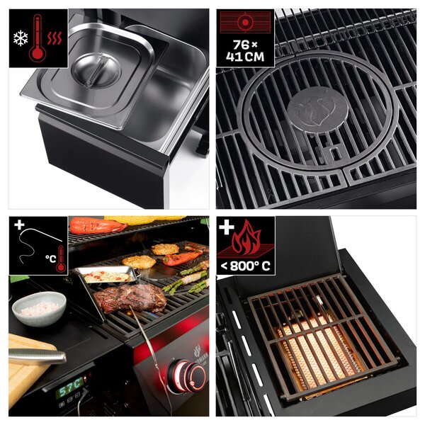 Cool Black maxX PTS 4.1 Plynový gril LANDMANN 15486