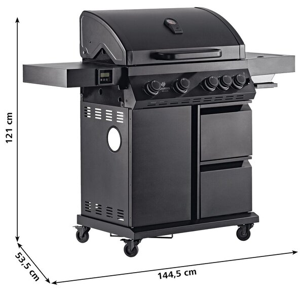 Cool Black maxX PTS 4.1 Plynový gril LANDMANN 15486