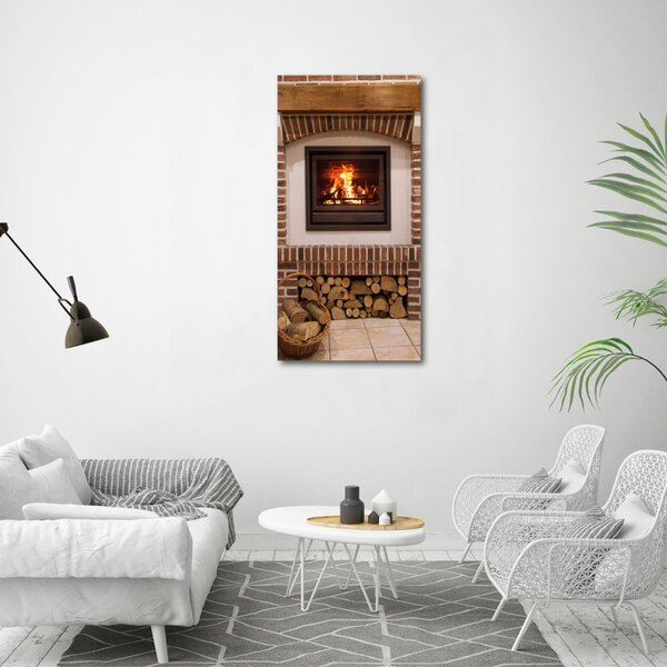 Vertikální Moderní obraz canvas na rámu Krb ocv-95954556