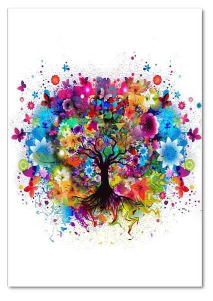 Vertikální Fotoobraz na skle Abstraktní strom osv-96444757