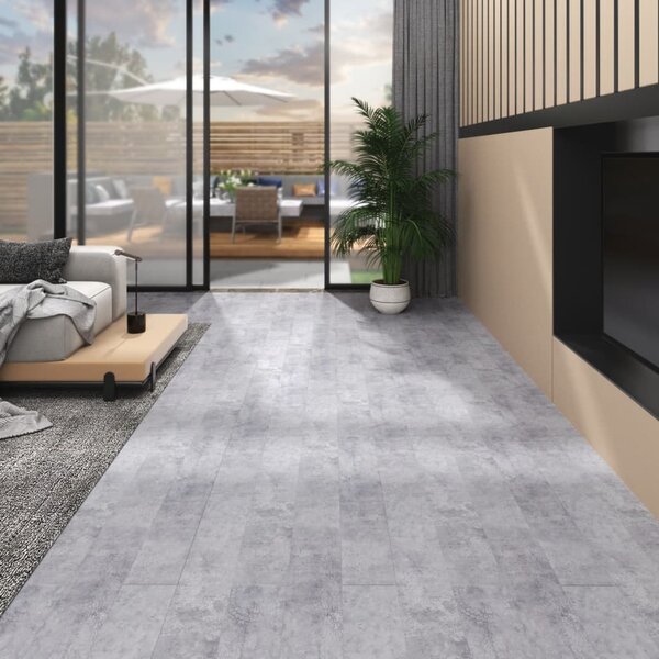 Podlahová krytina PVC 4,46 m² 3 mm samolepicí cementově šedá