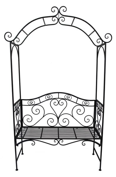 Černá kovová zahradní lavice Colima – Garden Pleasure