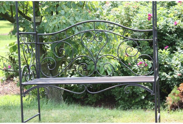 Černá kovová zahradní lavice Colima – Garden Pleasure