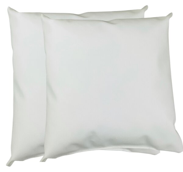 Polštář bíly 40x40cm ekokůže TiaHome