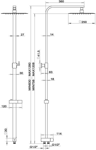 Novaservis Novaservis, Sprchová souprava k nástenné sprchové nebo vanové baterii, SET033-5