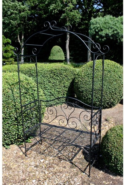 Černá kovová zahradní lavice Colima – Garden Pleasure