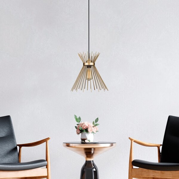 Kovové závěsné svítidlo ve zlaté barvě Izmir – Squid Lighting
