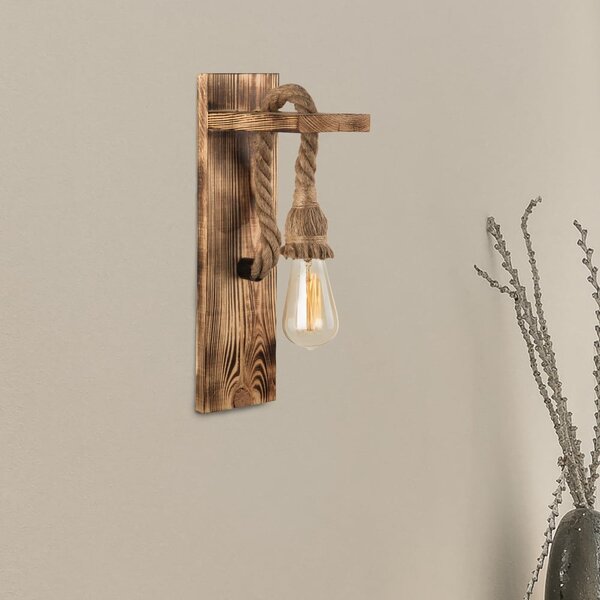 Nástěnné svítidlo v přírodní barvě Woody – Squid Lighting