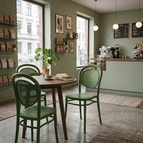 Plastová židle PLUTO Odstín: Olive green