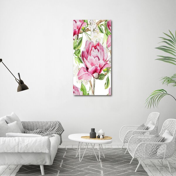Vertikální Moderní obraz canvas na rámu Pivoňka ocv-98952199