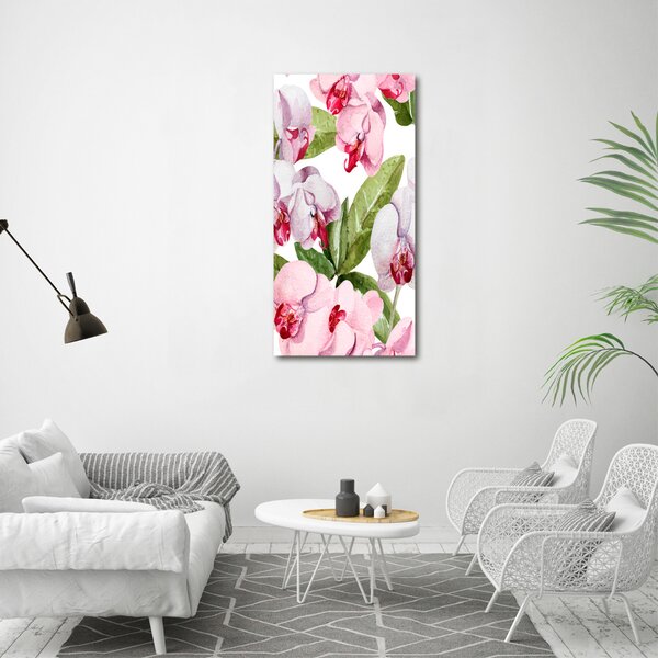 Vertikální Vertikální Foto obraz na plátně do obýváku Orchidej ocv-98952398