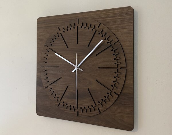 "Chrono" Dřevěné hodiny 40x40cm provedení povrchu: dub světlý
