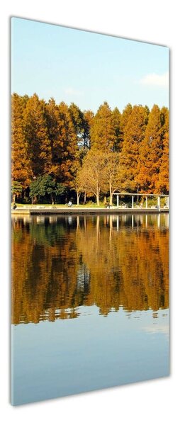 Vertikální Foto obraz sklo tvrzené Podzimní park osv-99522421