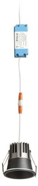 RED - DESIGN RENDL RENDL OWEN DIMM zápustná černá 230V LED 7W 45° IP54 3000K - 1800K R13668