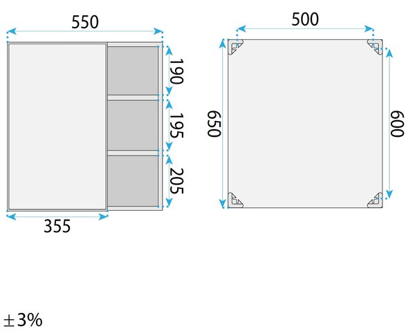Sada koupelnového nábytku s umyvadlem Tula 60cm Grey
