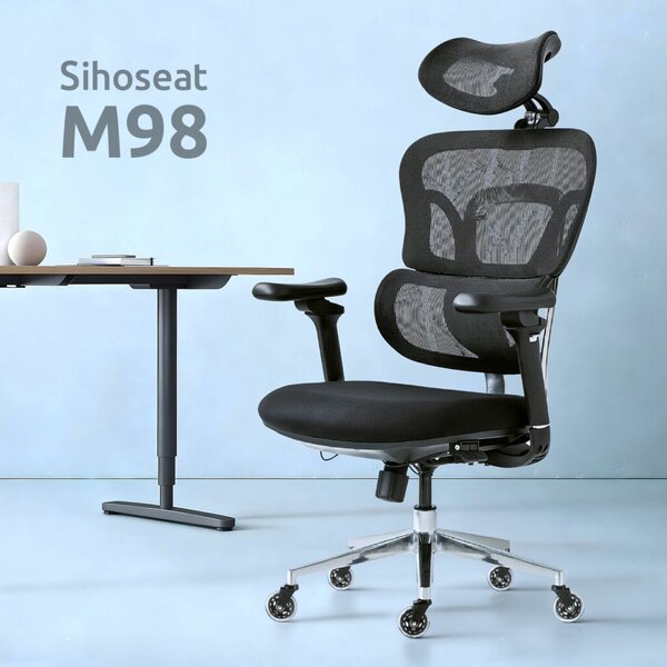 SIHOSEAT kancelářská židle M98B, černá