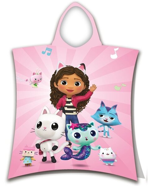 Jerry Fabrics Dětská pončo osuška - Lilo a Stitch - modrá
