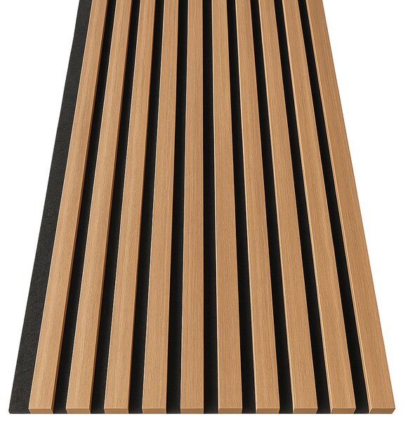 3D Dřevěné lamely na zeď na filci 255x46cm - Dub LATTE