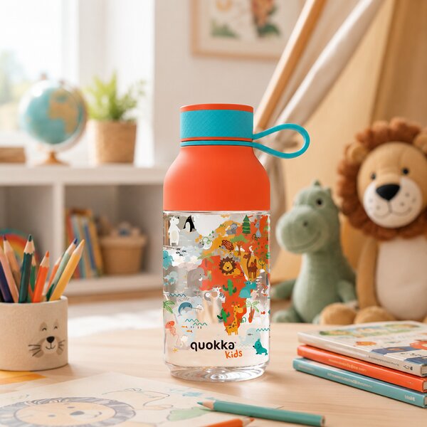 Dětská láhev Ice, 430ml, Quokka, mapy
